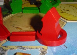 Catan: een van de vier (!) stadsmuren per kleur